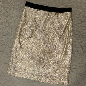 Gold silvery stretch skirt